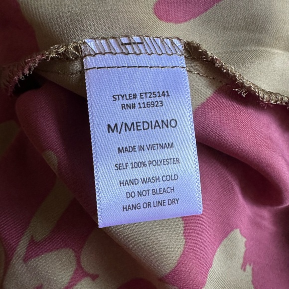 Easel Olive/Plum Print Off The Shoulder Top - Picture 7 of 7